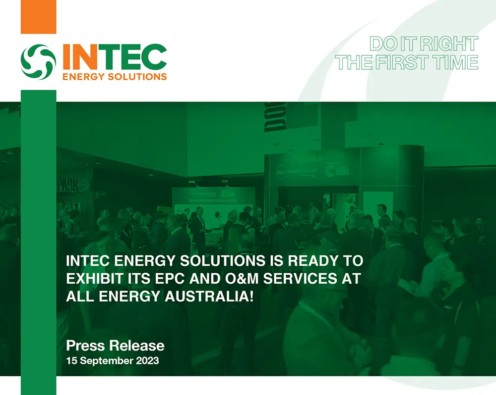 INTEC ENERGY SOLUTIONS IS READY TO EXHIBIT ITS EPC AND O&M SERVICES AT ALL-ENERGY AUSTRALIA!